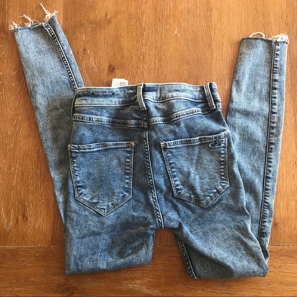Hollister High Rise Crop Jean Legging Advanced Stretch Size 0